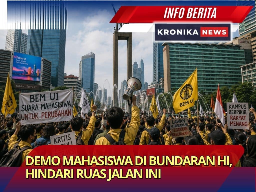 Demo Mahasiswa di Bundaran HI, Hindari Ruas Jalan Ini |KronikaNes_Ilustrasi