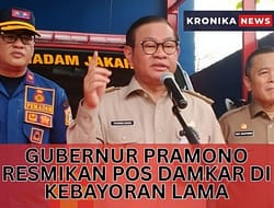 GUBERNUR PRAMONO RESMIKAN POS DAMKAR DI KEBAYORAN LAMA TANPA APBD DKI JAKARTA
