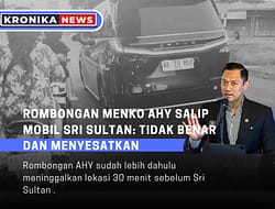 KLARIFIKASI VIDEO VIRAL ROMBONGAN MENKO AHY SALIP MOBIL SRI SULTAN: TIDAK BENAR DAN MENYESATKAN