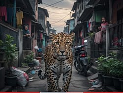 GEGER! MACAN TUTUL MASUK PEMUKIMAN DI BANDUNG, DUA WARGA LUKA, PETUGAS BKSDA TURUN TANGAN