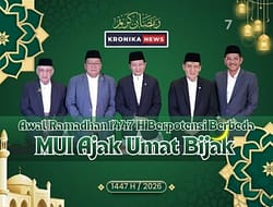 AWAL RAMADHAN 1447 H BERPOTENSI BERBEDA, MUI AJAK UMAT BIJAK