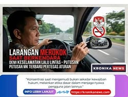 MK PERTEGAS LARANGAN MEROKOK SAAT BERKENDARA DEMI KESELAMATAN