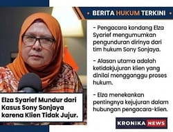 Elza Syarief Mundur dari Kasus Sony Sonjaya karena Klien Tidak Jujur