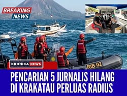 PENCARIAN 5 JURNALIS HILANG DI KRAKATAU PERLUAS RADIUS