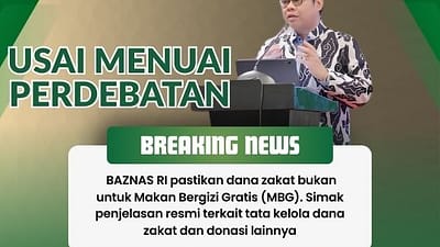 Kronikanews.com | BAZNAS Zakat Bukan untuk Makan Bergizi Gratis