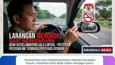 Larangan Merokok Saat Berkendara | Gambar Ilustrasi - KronikaNews