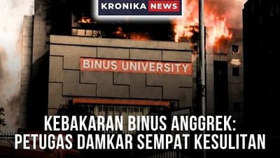 Kebakaran Binus Anggrek Petugas Damkar Sempat Kesulitan | kronikaNews