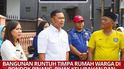 Bangunan Runtuh Timpa Rumah Warga di Pondok Pinang, Pihak Kelurahan dan Anggota DPRD Cepat Tanggap
