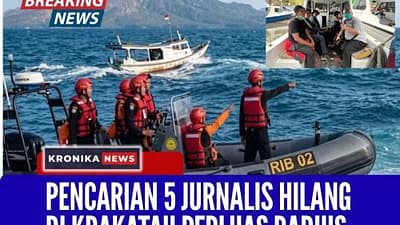 Pencarian 5 Jurnalis Hilang di Krakatau Perluas Radius-Kronikanews