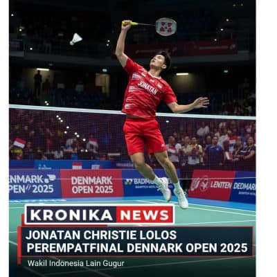 JONATAN CHRISTIE LOLOS KE PEREMPATFINAL