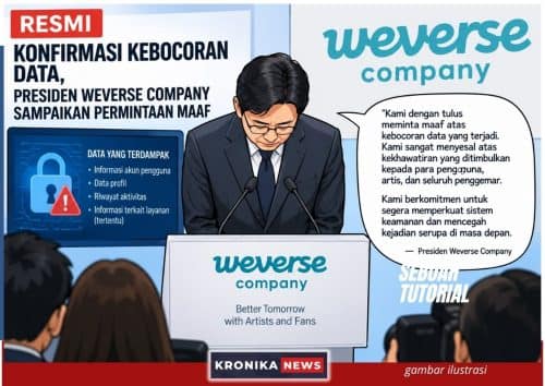 Resmi Konfirmasi Kebocoran Data, Presiden Weverse Company Sampaikan Permintaan Maaf |gambar ilustrasi|KronikaNews