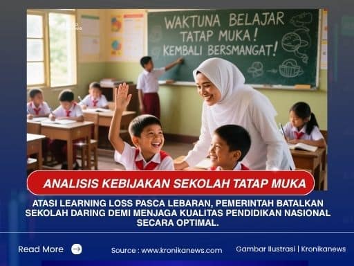 Learning Loss Pasca Lebaran : Analisis Kebijakan Sekolah Tatap Muka | KronikaNews