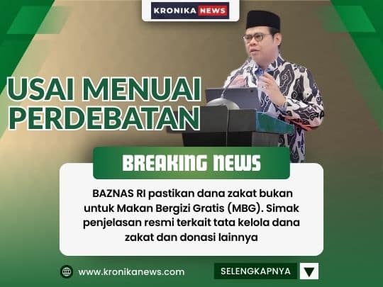 Kronikanews.com | BAZNAS Zakat Bukan untuk Makan Bergizi Gratis