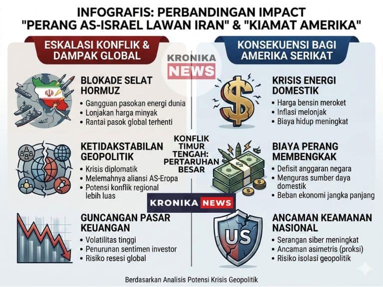 Perang AS-Israel lawan Iran | Infografis - KronikaNews